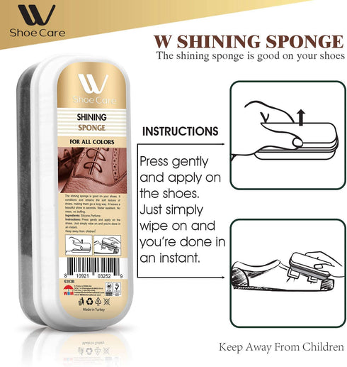 Shoe Shining Sponge Neutral - 0.37 fl oz | WBM SHOE CARE